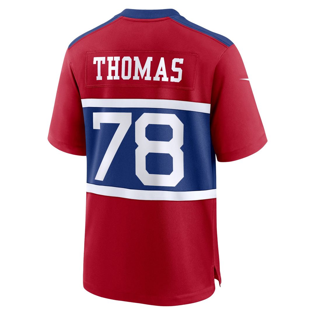New York Giants Andrew Thomas Nike Century Red Alternate Player Game Jersey product image 3, provided for visual reference