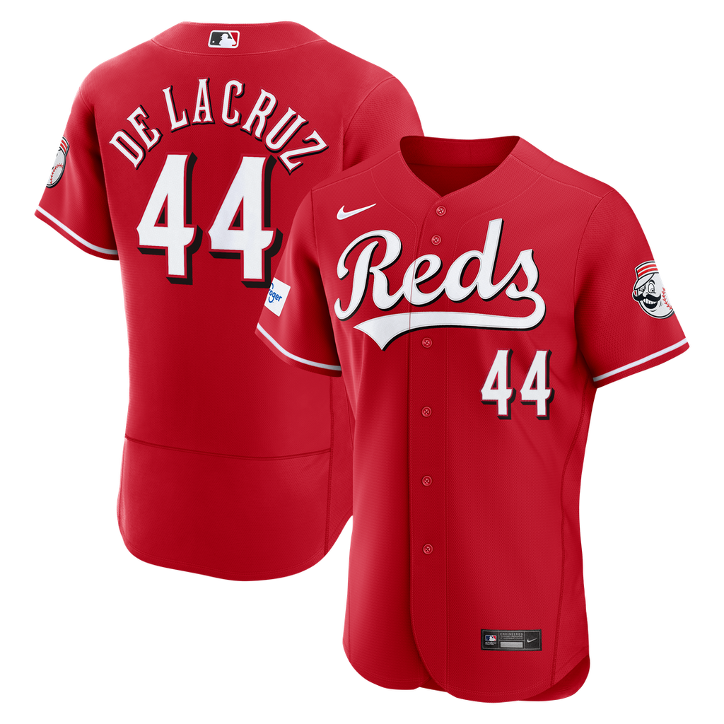 Cincinnati Reds Elly De La Cruz Nike White Home Authentic Sponsor Patch Jersey product image 7, provided for visual