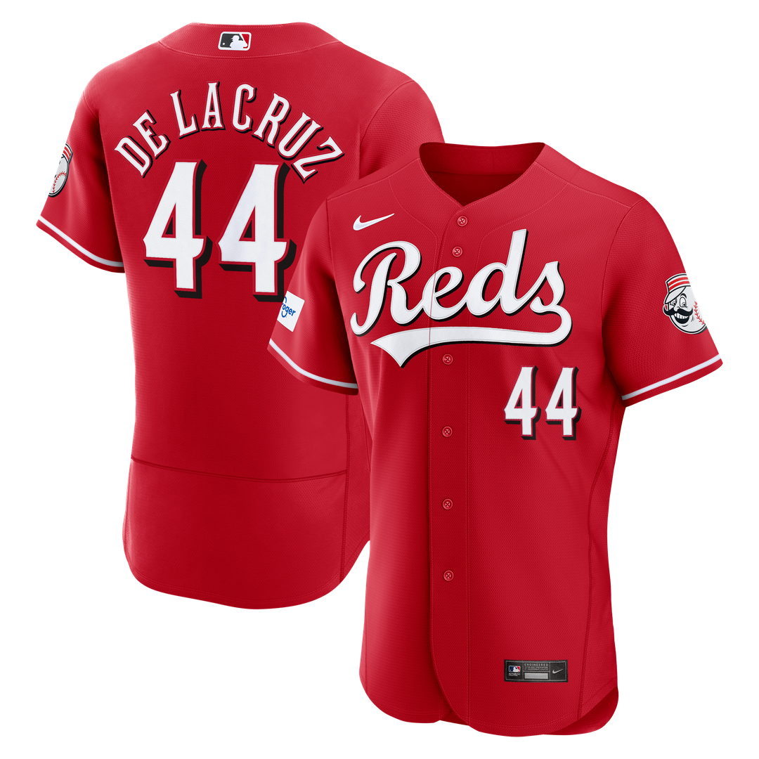 Cincinnati Reds Elly De La Cruz Nike White Home Authentic Sponsor Patch Jersey product image 7, provided for visual