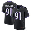 Baltimore Ravens Trey Hendrickson Nike Black Alternate Game Jersey product image 1, provided for visual reference and