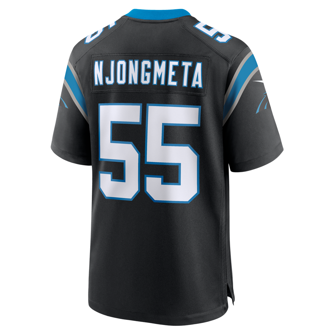 Carolina Panthers Maema Njongmeta Nike Black Team Game Jersey product image 3, provided for visual reference and product