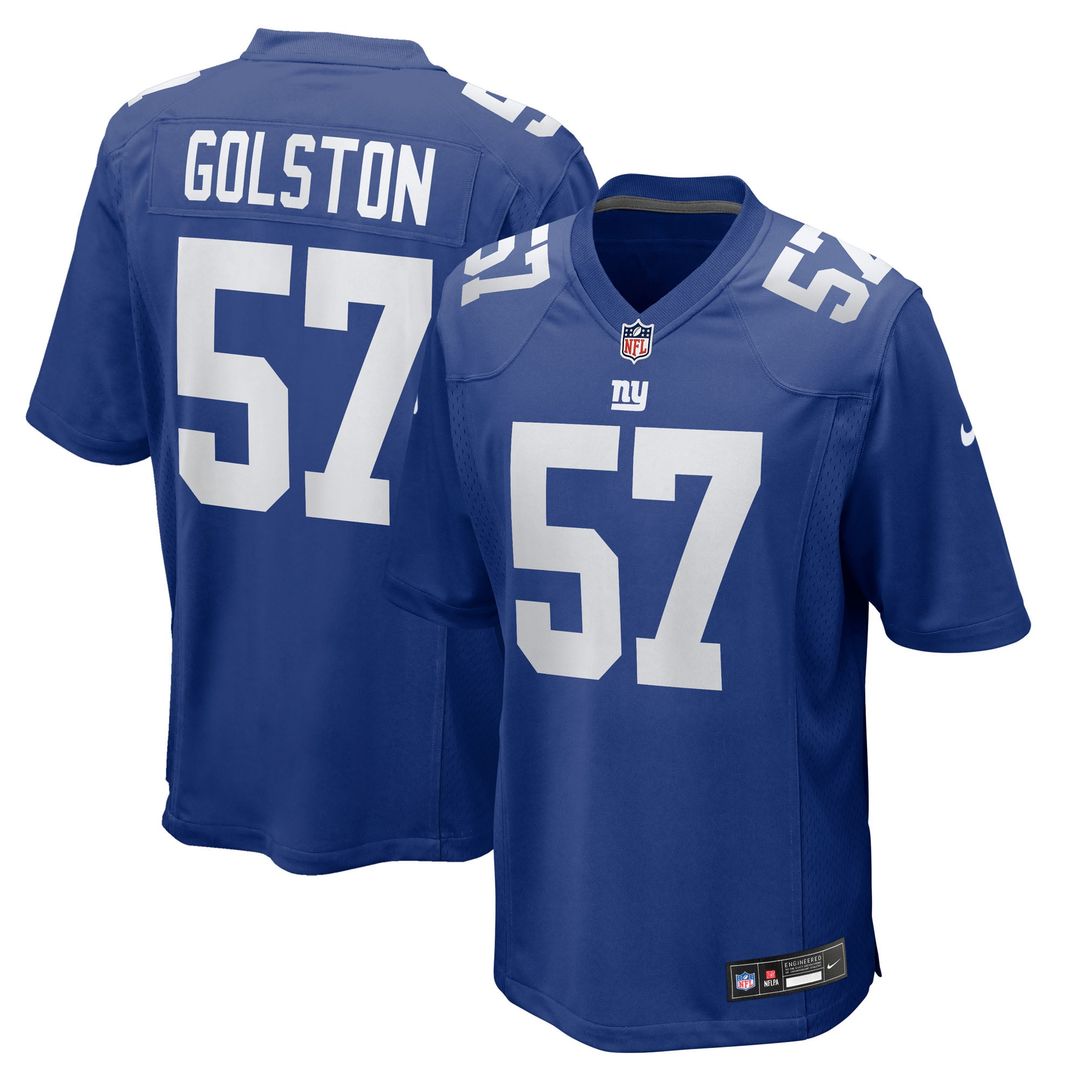 New York Giants Chauncey Golston Nike Royal Team Game Jersey product image 1, provided for visual reference and product