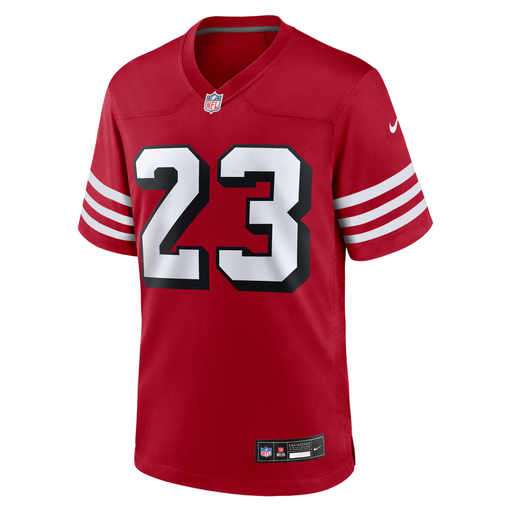 San Francisco 49ers Christian McCaffrey Nike Scarlet Alternate Game Player Jersey product image 6, provided for visual