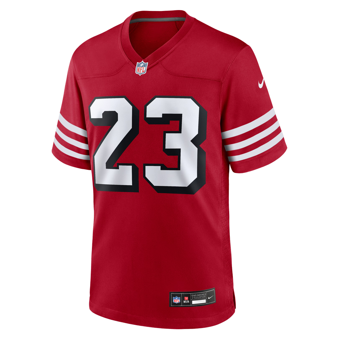 San Francisco 49ers Christian McCaffrey Nike Scarlet Alternate Game Player Jersey product image 6, provided for visual