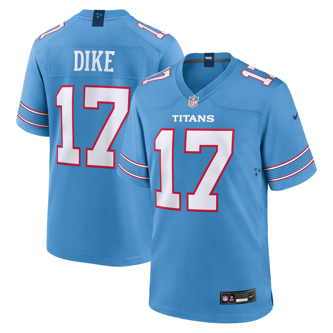 Tennessee Titans Chimere Dike Nike Light Blue Team Game Jersey product image 7, provided for visual reference and product