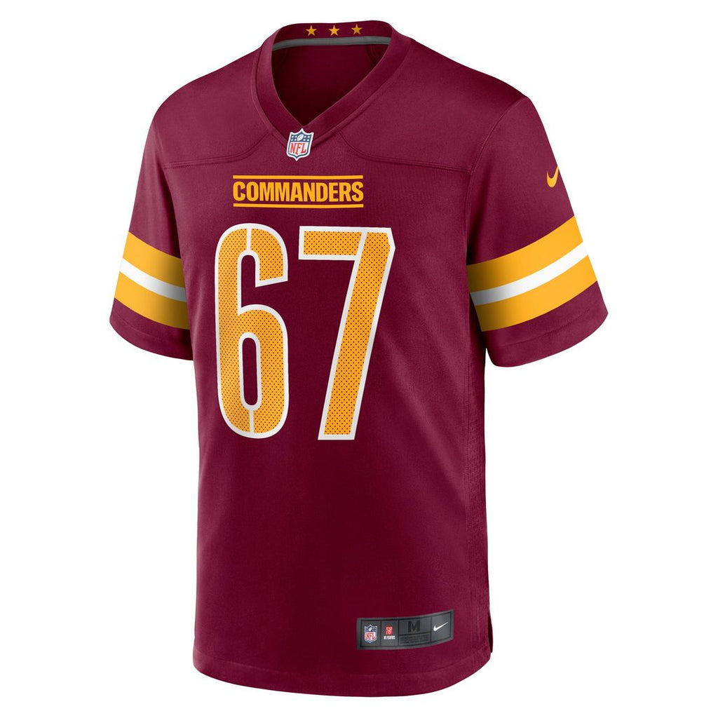 Washington Commanders Nick Allegretti Nike Burgundy Game Jersey product image 2, provided for visual reference and product