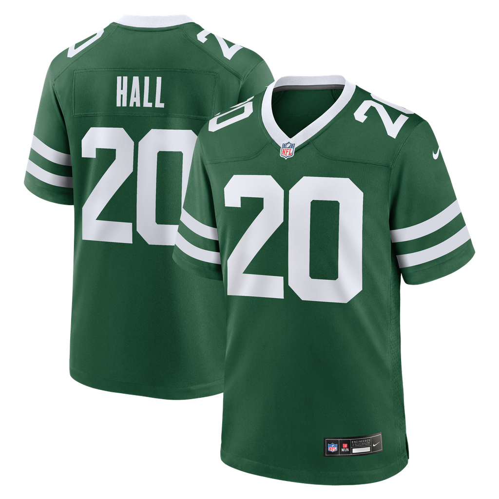 New York Jets Breece Hall Nike Legacy White Game Jersey product image 7, provided for visual reference and product detail
