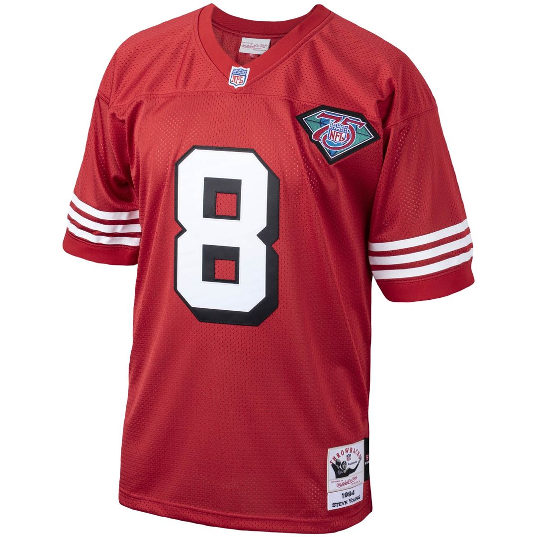 San Francisco 49ers 1994 Steve Young Mitchell & Ness Scarlet Authentic Throwback Retired Player Jersey product image 2,