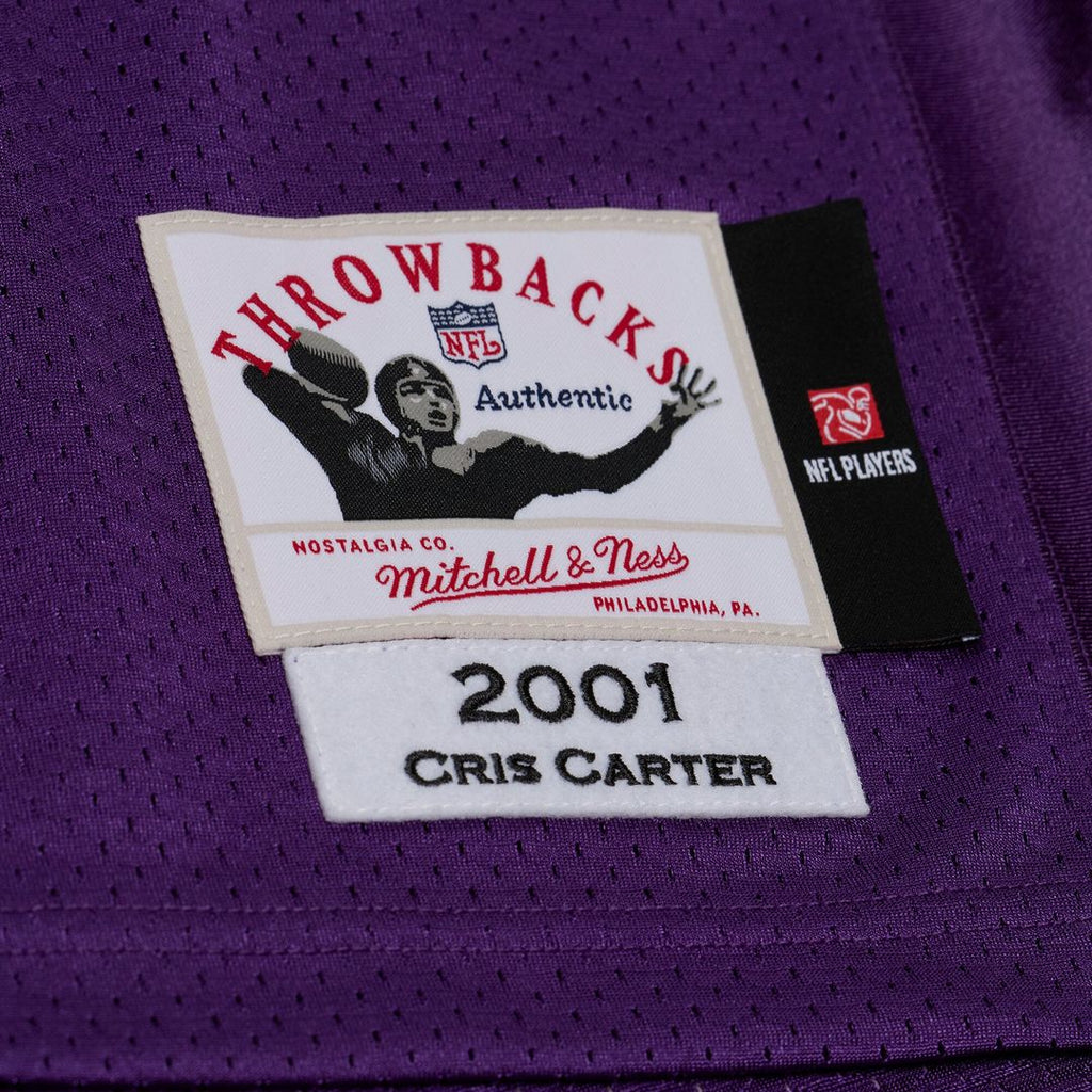 Minnesota Vikings Cris Carter Mitchell & Ness Purple 2001 Authentic Throwback Jersey product image 4, provided for visual