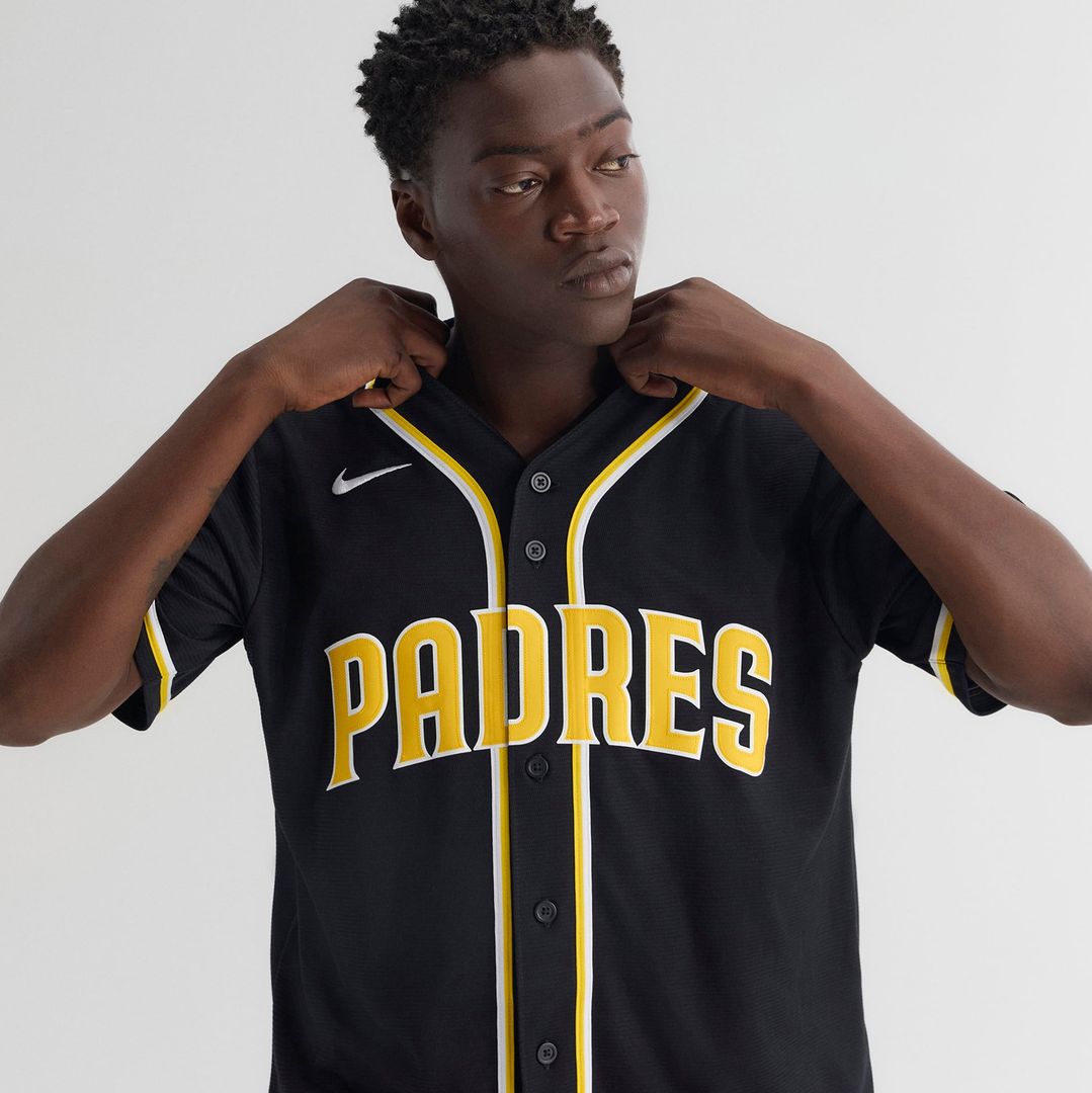 San Diego Padres Jackson Merrill Nike Fashion Replica Black Out Jersey product image 9, provided for visual reference and