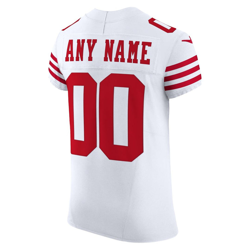 San Francisco 49ers Nike White Vapor F.U.S.E. Elite Custom Jersey product image 3, provided for visual reference and product