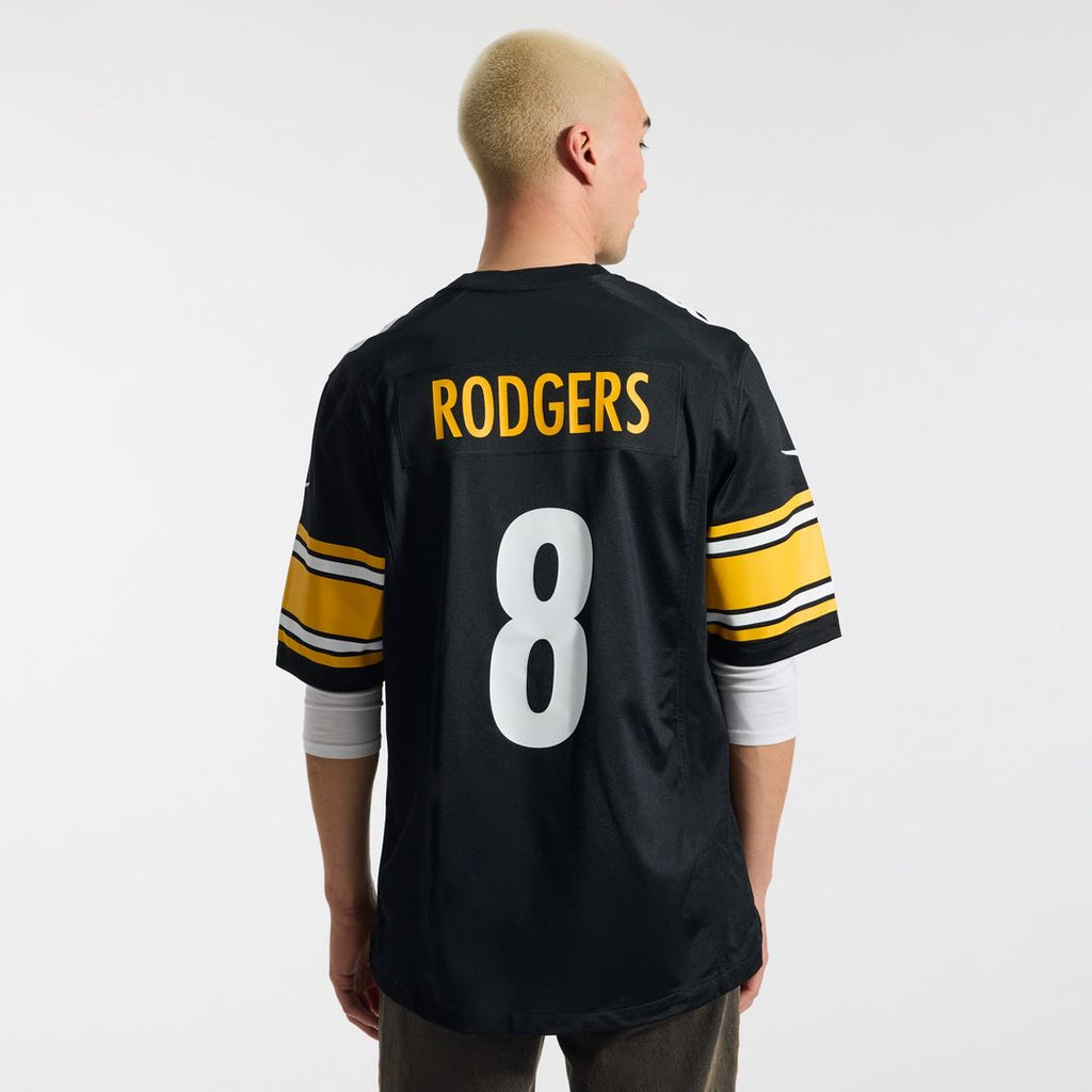 Pittsburgh Steelers Aaron Rodgers Nike Black Game Jersey product image 3, provided for visual reference and product detail