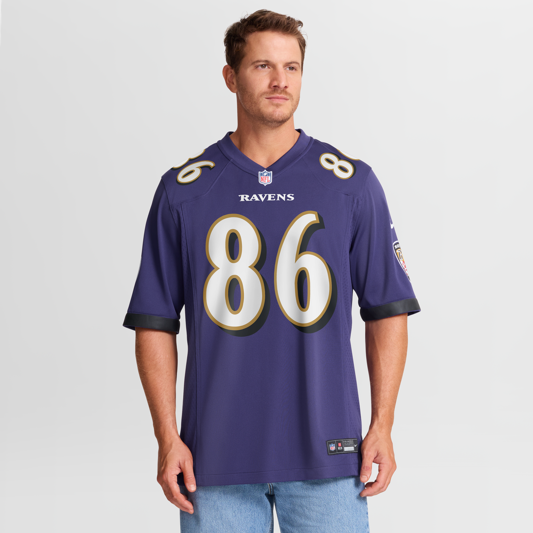 Baltimore Ravens Cornelius Johnson Nike Purple Team Game Jersey product image 4, provided for visual reference and product