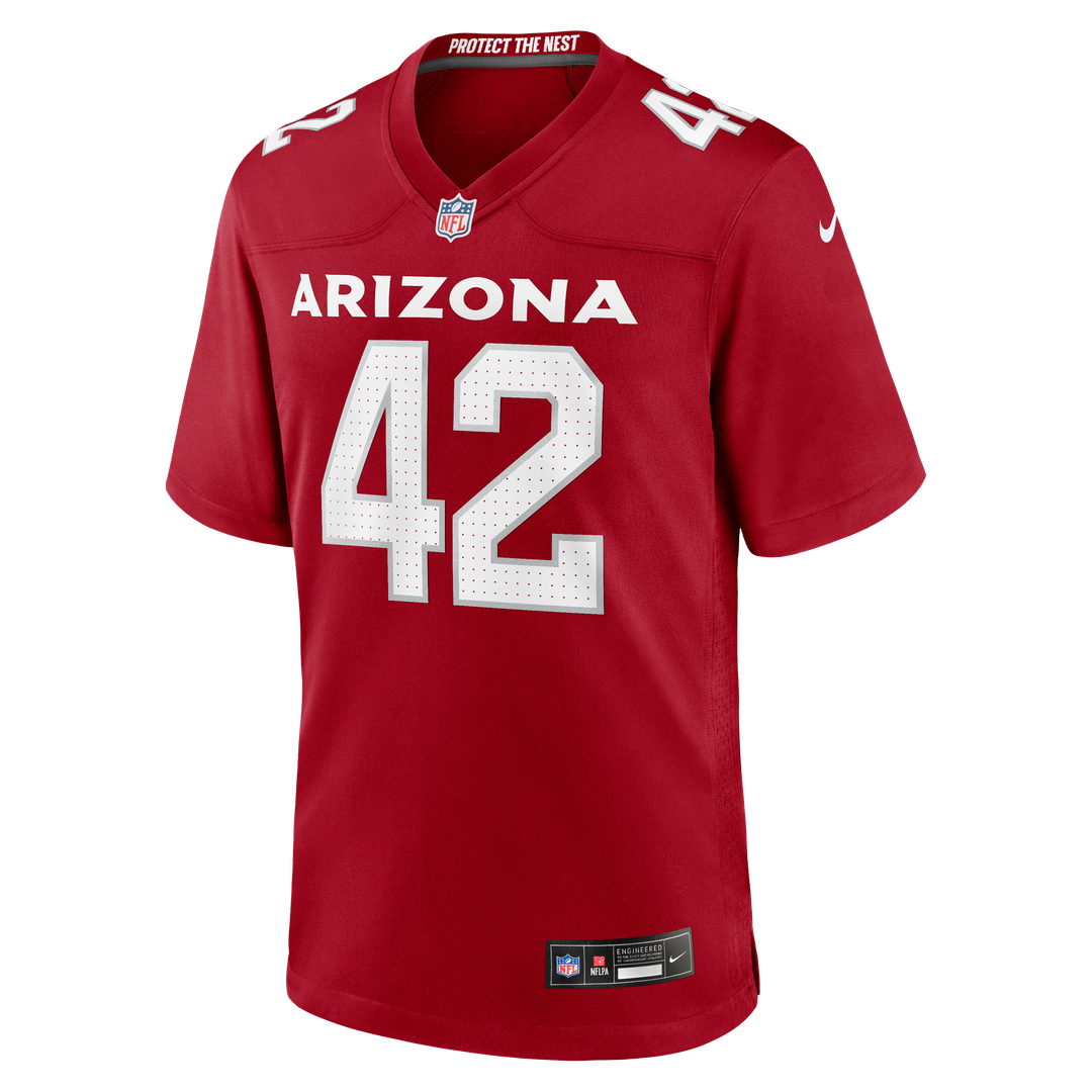 Arizona Cardinals Dadrion Taylor-Demerson Nike Cardinal Team Game Jersey product image 2, provided for visual reference and