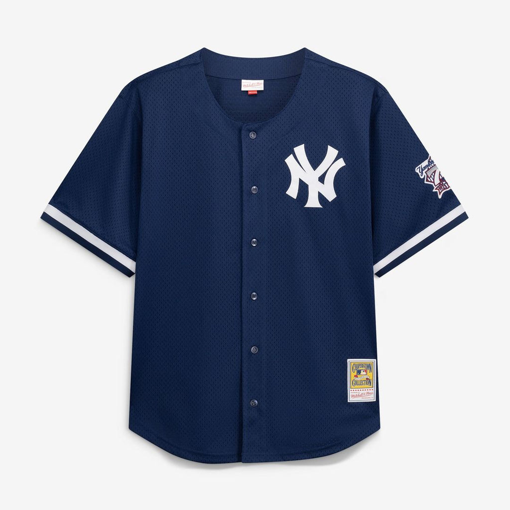New York Yankees Derek Jeter Mitchell & Ness Navy Cooperstown Collection Mesh Batting Practice Button-Up Jersey product