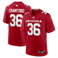 Arizona Cardinals Kitan Crawford Nike Cardinal Team Game Jersey product image 1, provided for visual reference and product