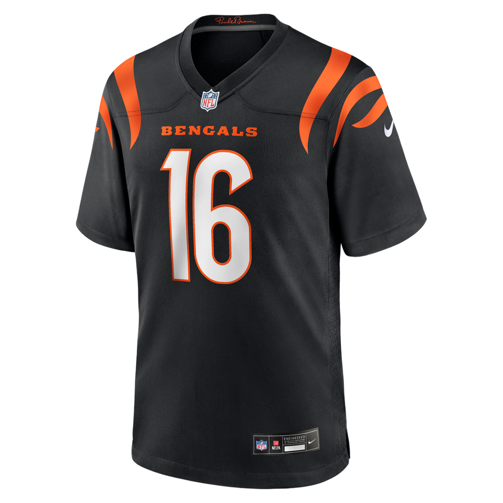 Cincinnati Bengals Joe Flacco Nike Black Team Game Jersey product image 2, provided for visual reference and product detail