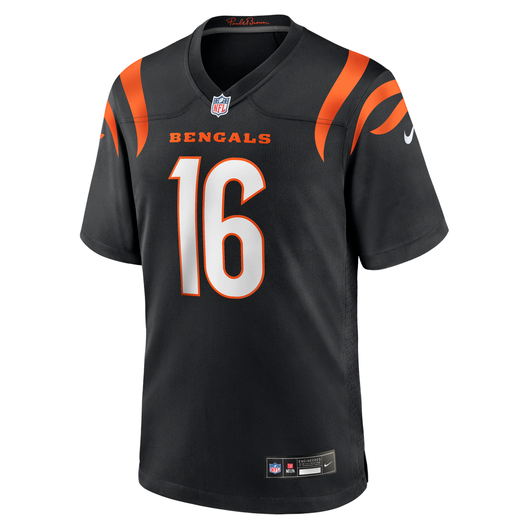 Cincinnati Bengals Joe Flacco Nike Black Team Game Jersey product image 2, provided for visual reference and product detail