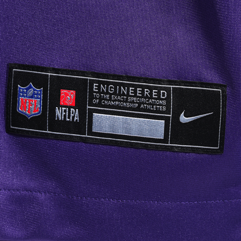 Minnesota Vikings Joe Huber Nike Purple Team Game Jersey product image 6, provided for visual reference and product detail