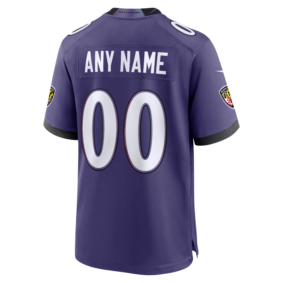 Baltimore Ravens Nike Purple Custom Game Jersey product image 3, provided for visual reference and product detail review