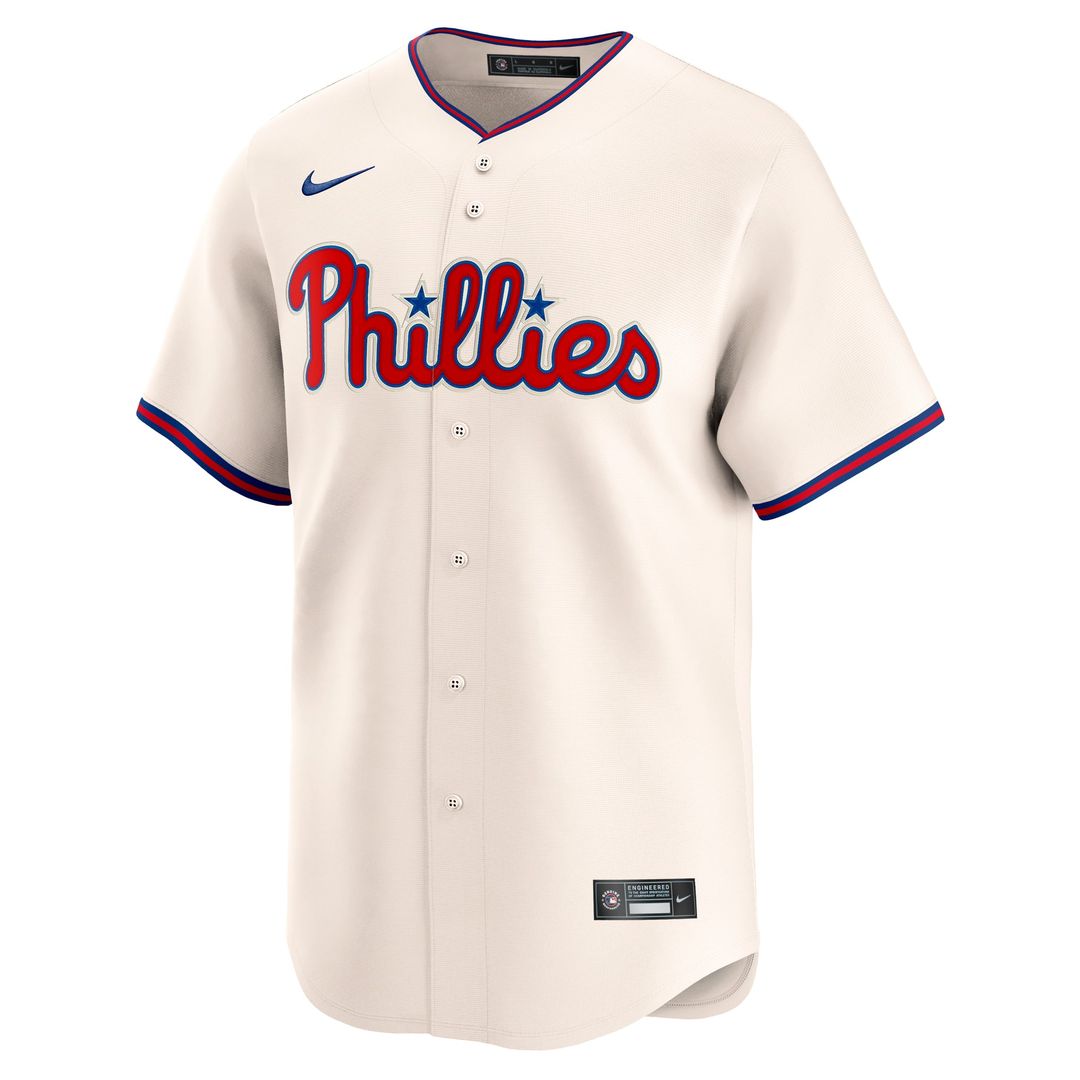 Philadelphia Phillies Bryce Harper Nike Cream Alternate Limited Jersey product image 2, provided for visual reference and