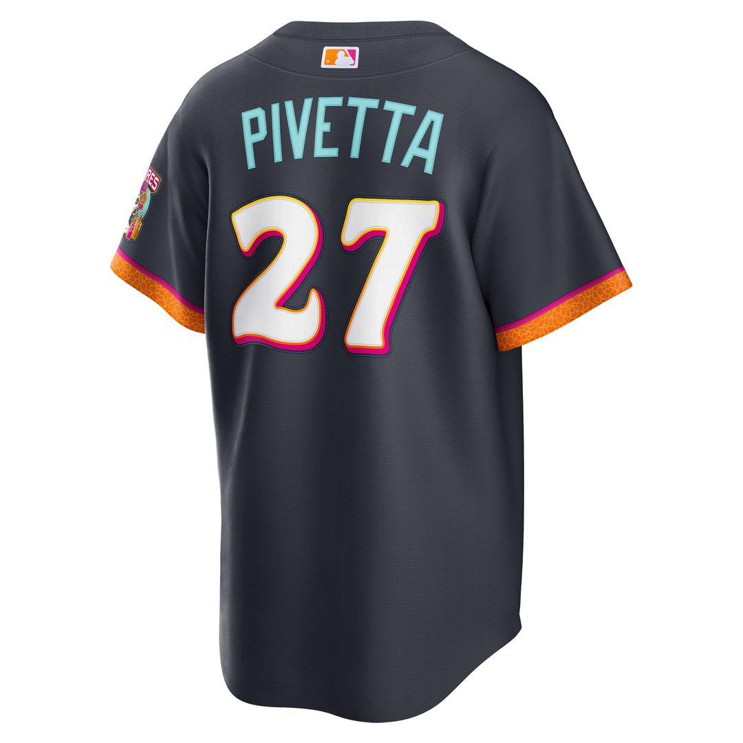 San Diego Padres Nick Pivetta Nike Obsidian 2026 City Connect Stadium Jersey product image 3, provided for visual reference