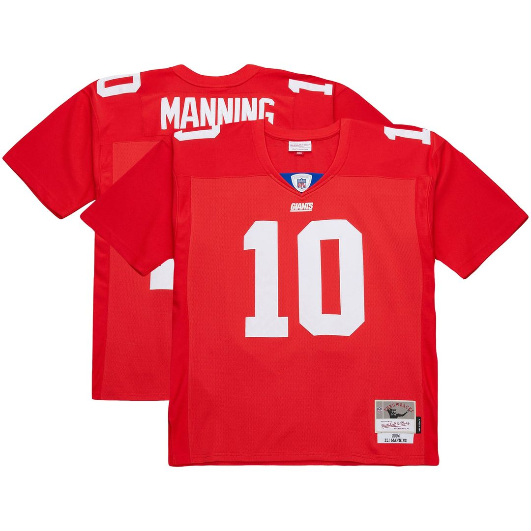 New York Giants Eli Manning Mitchell & Ness Red 2004 Team Legacy Retired Player Big & Tall Jersey product image 1, provided