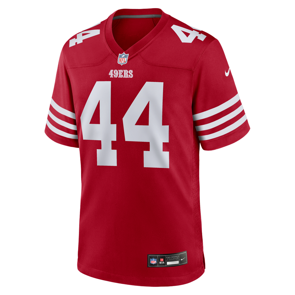 San Francisco 49ers Kyle Juszczyk Nike Scarlet Player Game Jersey product image 2, provided for visual reference and product