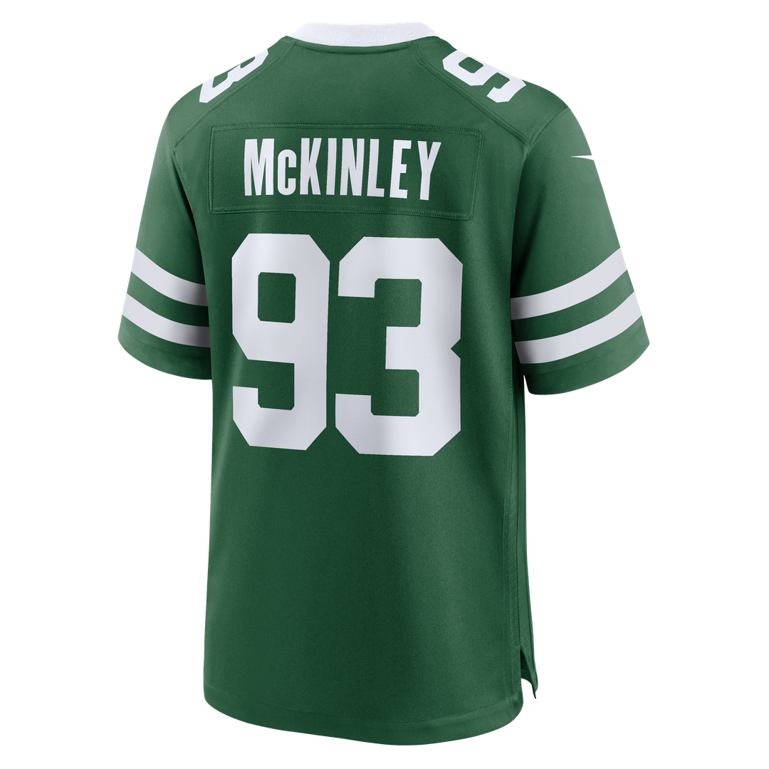 New York Jets Takk McKinley Nike Legacy Green Team Game Jersey product image 3, provided for visual reference and product