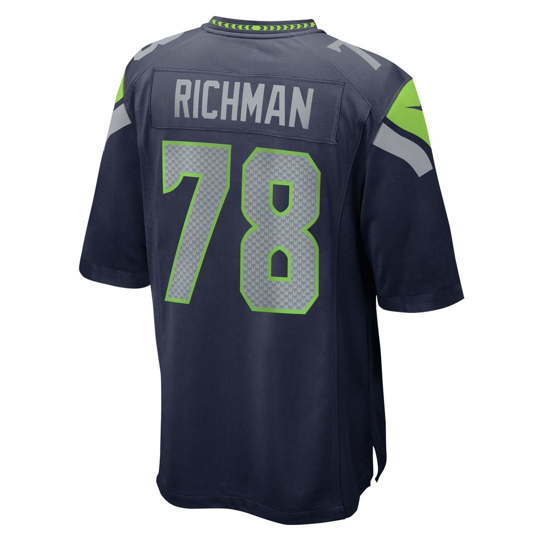 Seattle Seahawks Mason Richman Nike College Navy Team Game Jersey product image 3, provided for visual reference and product