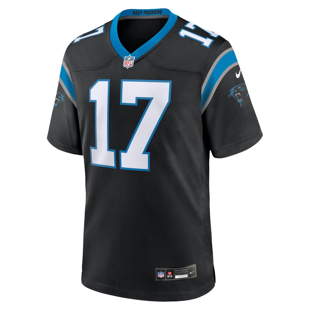 Carolina Panthers Xavier Legette Nike Black Team Game Player Jersey product image 2, provided for visual reference and