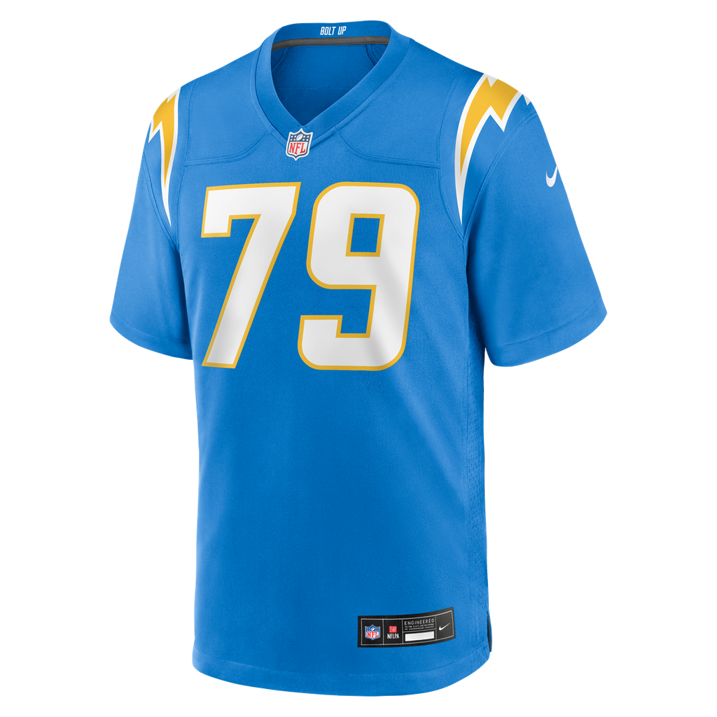 Los Angeles Chargers Trey Pipkins III Nike Powder Blue Game Jersey product image 2, provided for visual reference and