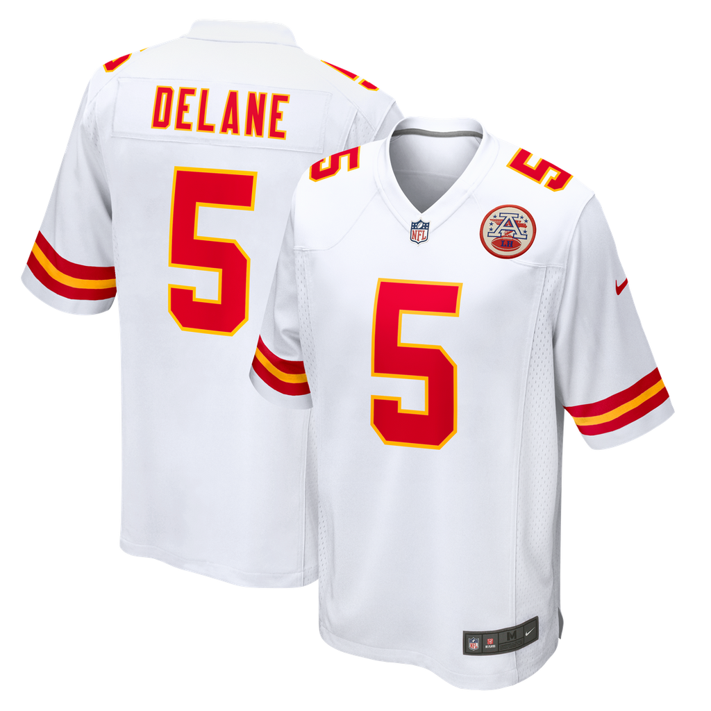 Kansas City Chiefs Mansoor Delane Nike White Game Jersey product image 1, provided for visual reference and product detail
