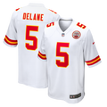Kansas City Chiefs Mansoor Delane Nike White Game Jersey product image 1, provided for visual reference and product detail