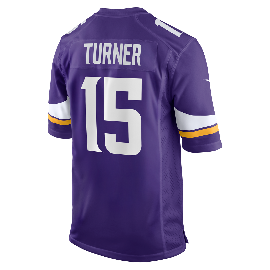 Minnesota Vikings Dallas Turner Nike Purple Player Game Jersey product image 3, provided for visual reference and product
