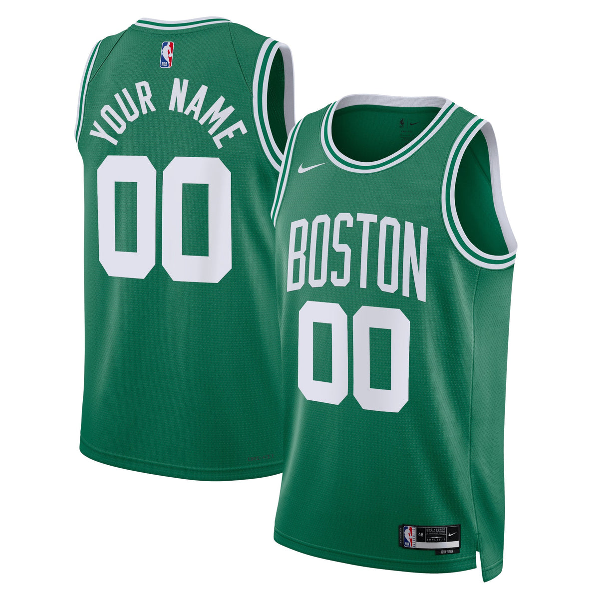 Boston Celtics Nike Icon Edition Swingman Jersey - Kelly Green - Custom - Unisex product image 1, provided for visual