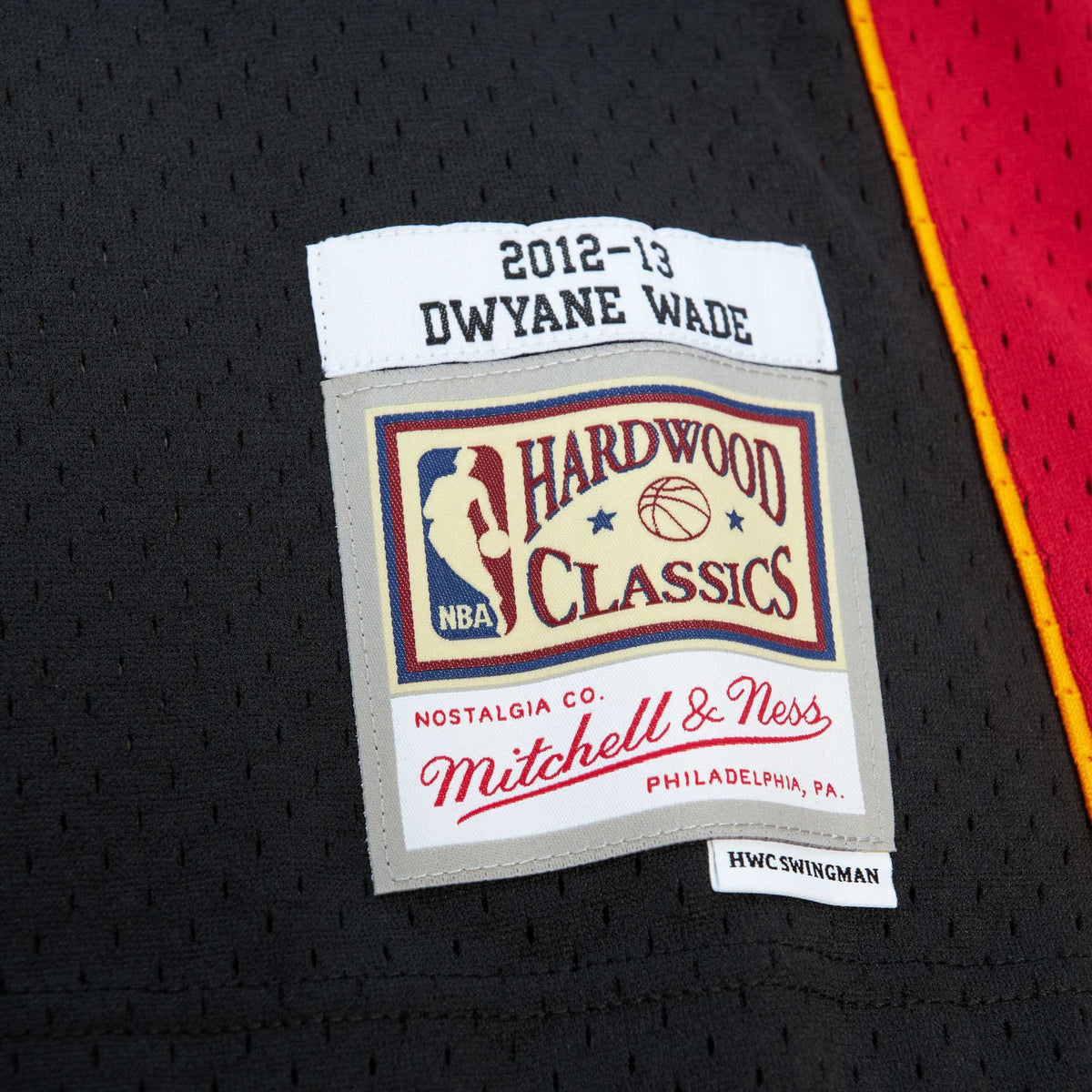 Miami Heat NBA Dwyane Wade 2012 Road Hardwood Classics Swingman Jersey By Mitchell & Ness product image 6, provided for