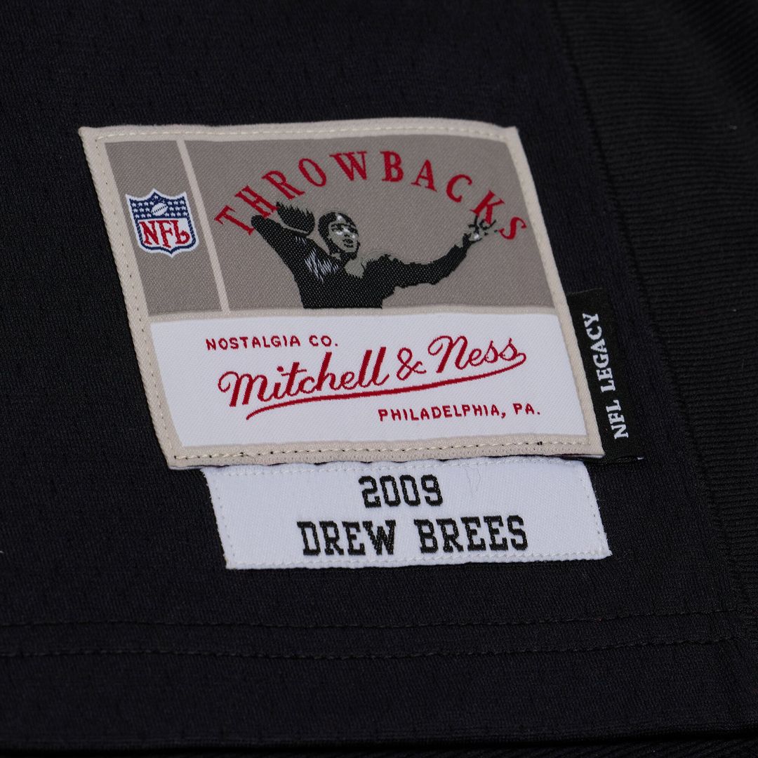 New Orleans Saints Drew Brees Mitchell & Ness Black 2009 Legacy Jersey product image 4, provided for visual reference and