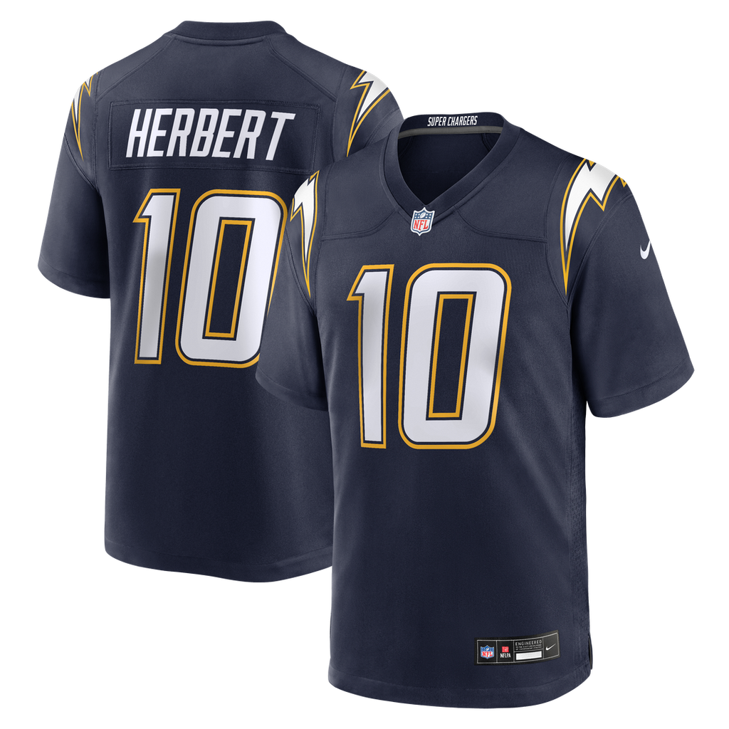 Los Angeles Chargers Justin Herbert Nike Navy Alternate Super Chargers Game Player Jersey product image 1, provided for