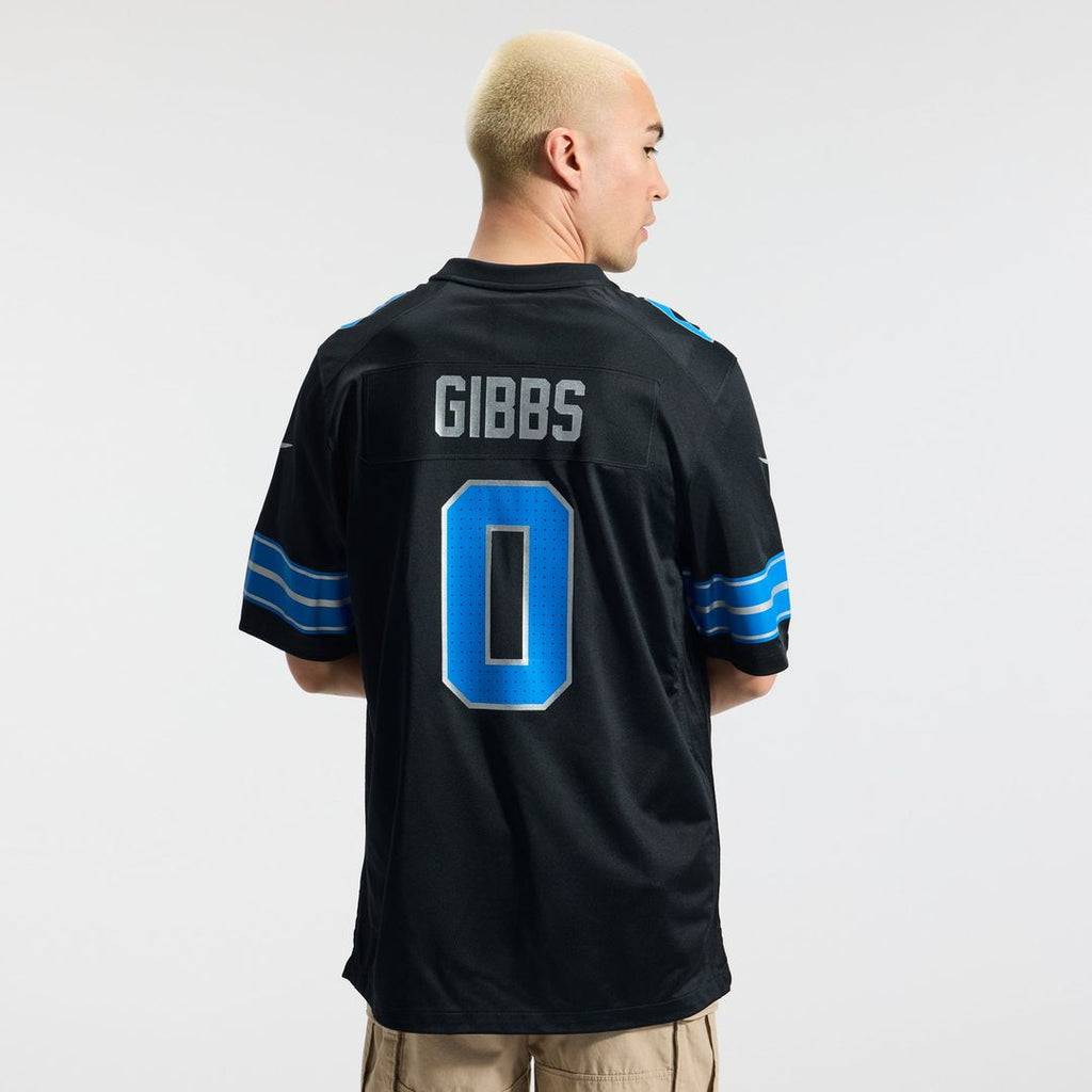 Detroit Lions Jahmyr Gibbs Nike Black 2nd Alternate Game Player Jersey product image 16, provided for visual reference and