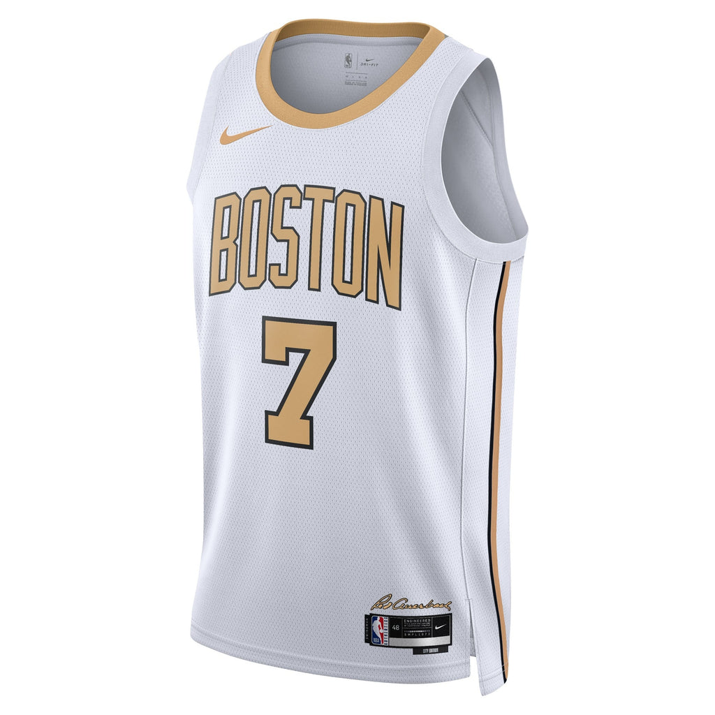 Boston Celtics Nike 2025/26 City Edition Swingman Jersey - White - Jaylen Brown - Unisex product image 3, provided for