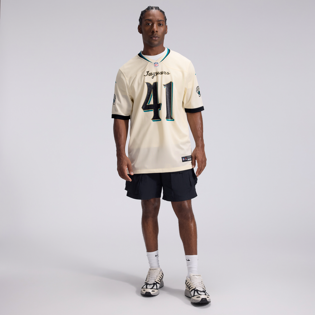 Jacksonville Jaguars Josh Hines-Allen Nike Natural 2026 Rivalries Collection Game Jersey product image 4, provided for