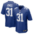 New York Giants Nic Jones Nike Royal Team Game Jersey product image 1, provided for visual reference and product detail