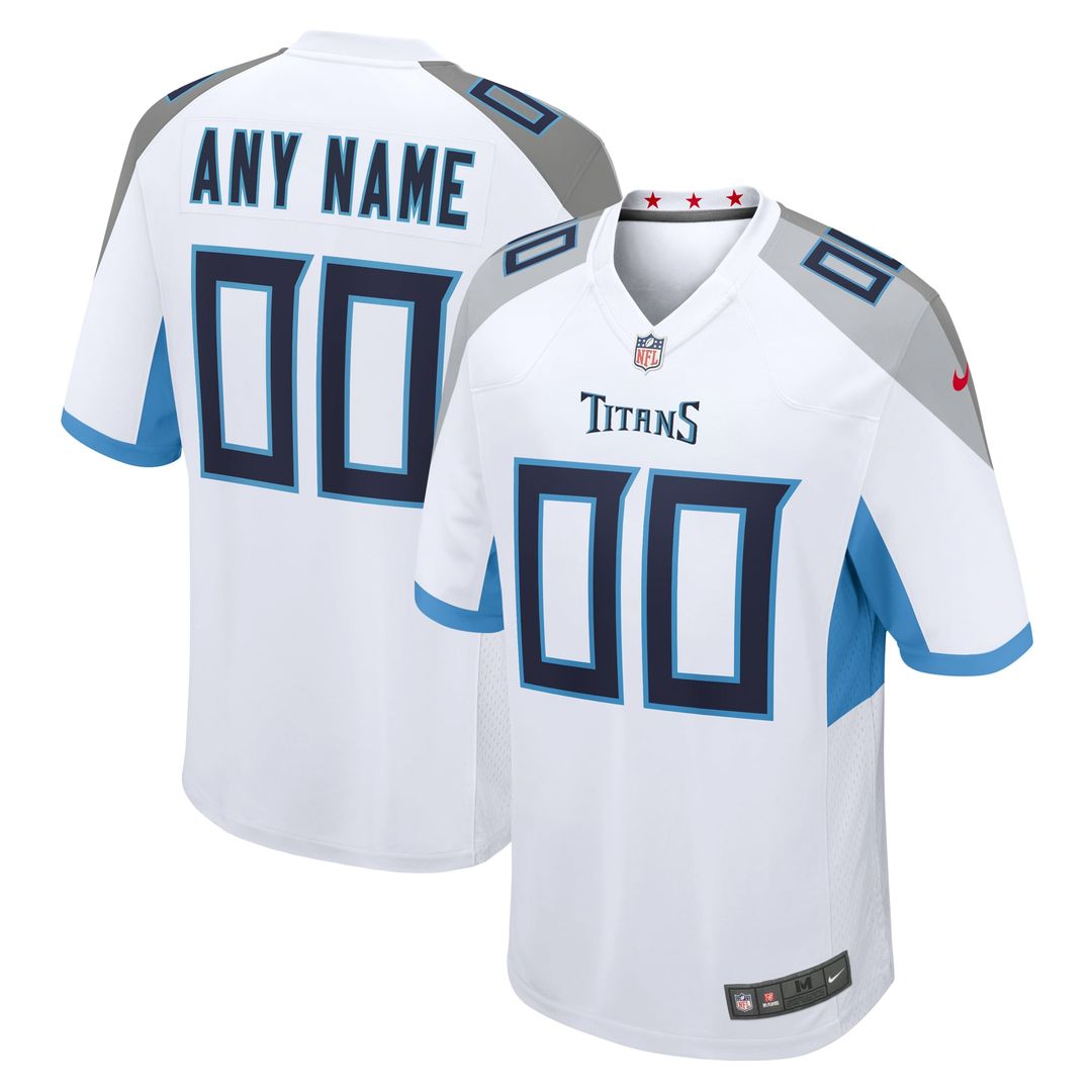 Tennessee Titans Nike White Custom Game Jersey product image 4, provided for visual reference and product detail review