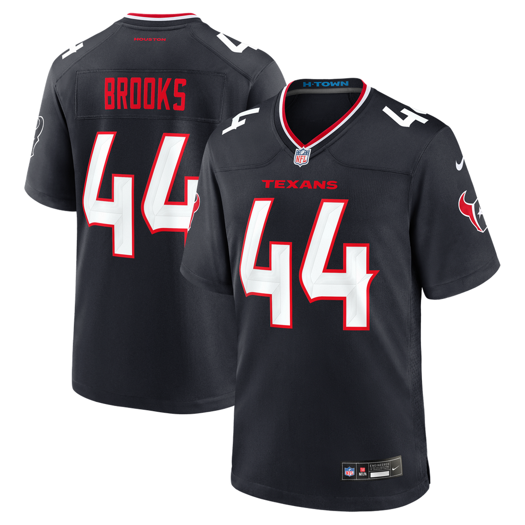 Houston Texans British Brooks Nike Navy Team Game Jersey product image 1, provided for visual reference and product detail