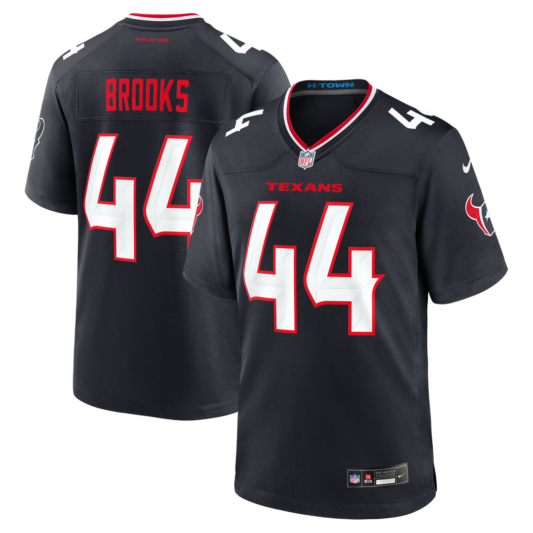 Houston Texans British Brooks Nike Navy Team Game Jersey product image 1, provided for visual reference and product detail