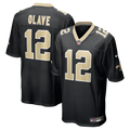 New Orleans Saints Chris Olave Nike Black Player Game Jersey product image 1, provided for visual reference and product