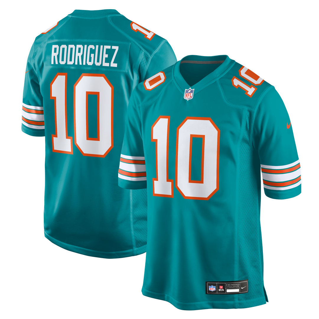 Miami Dolphins Jacob Rodriguez Nike Aqua Alternate Game Jersey product image 7, provided for visual reference and product
