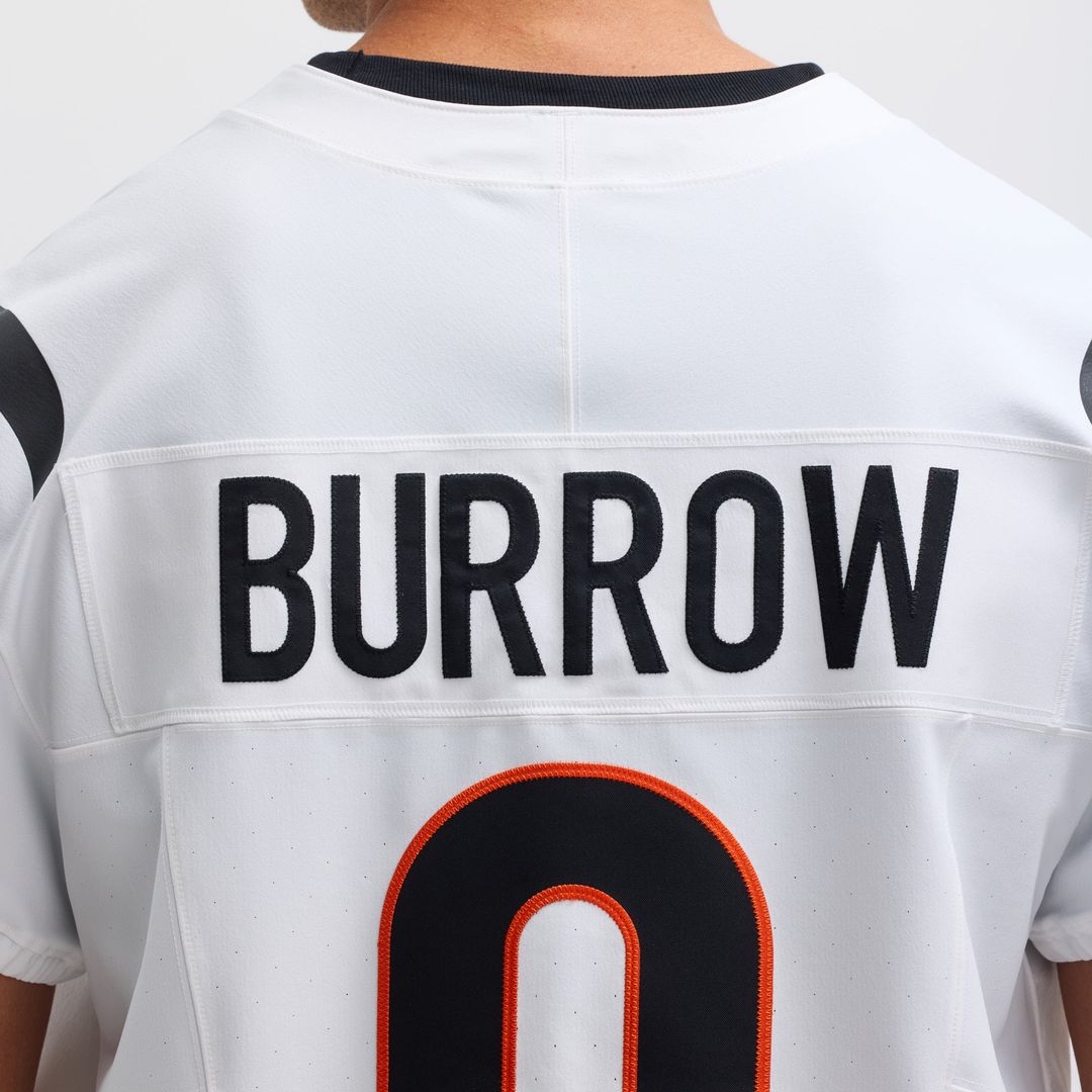 Cincinnati Bengals Joe Burrow Nike White Vapor F.U.S.E. Elite Jersey product image 8, provided for visual reference and