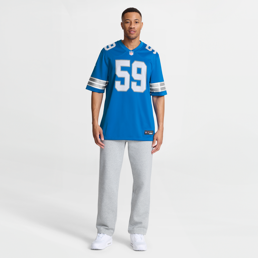 Detroit Lions Giovanni Manu Nike Blue Team Game Jersey product image 7, provided for visual reference and product detail